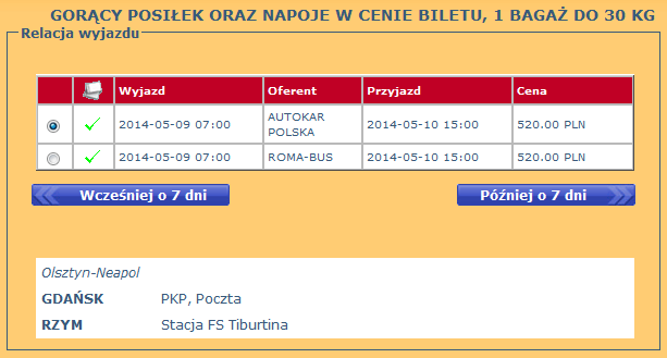 bilety autokarowe z Gdańska do Rzymu